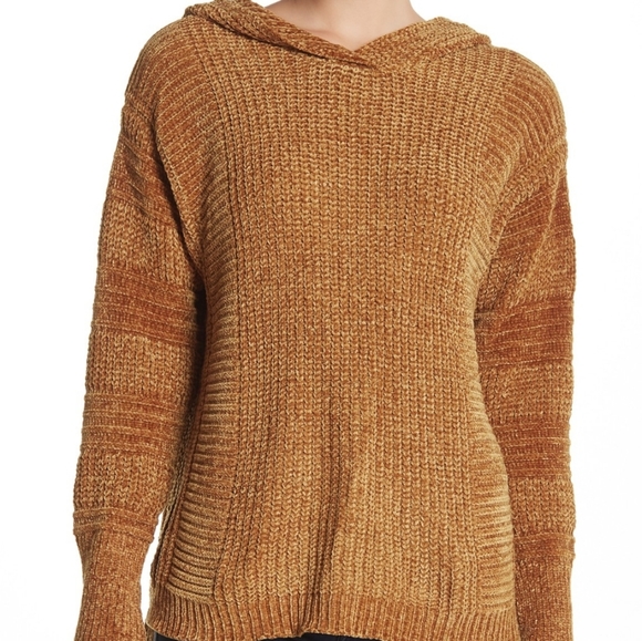 NWOT Pleione soft hooded chenille sweater